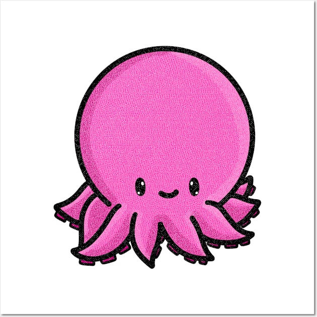 Pink Baby Octopus Wall Art by Doggomuffin 